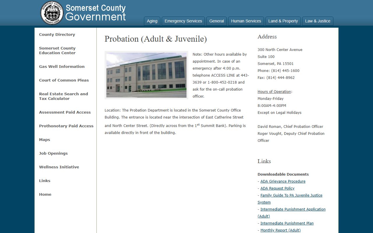 Somerset County marriage records Register of Wills and Clerk of Orphans' Court page
